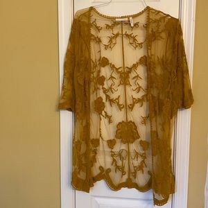 Gold Lace Cardigan